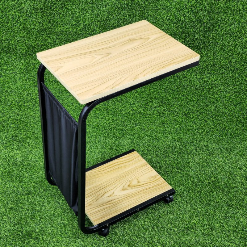 Movable bed side / laptop table (Wooden color)